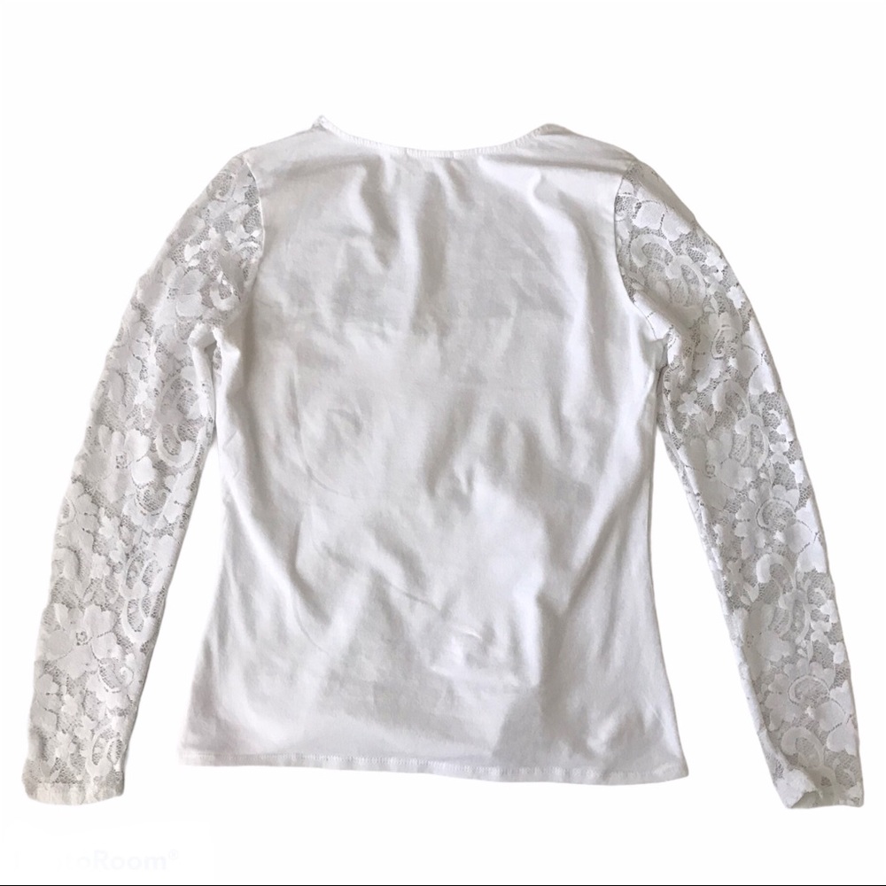 NWOT White Lacy Cotton Sleep Shirt - Picture 6 of 9